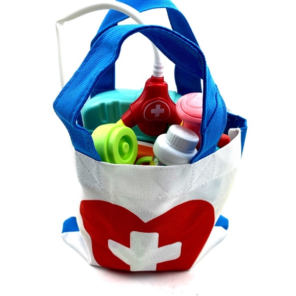 Doctor Kit Toy Playset 11pc Set Sounds Children Kids Hospital Care Carry Bag - Picture 8 of 8